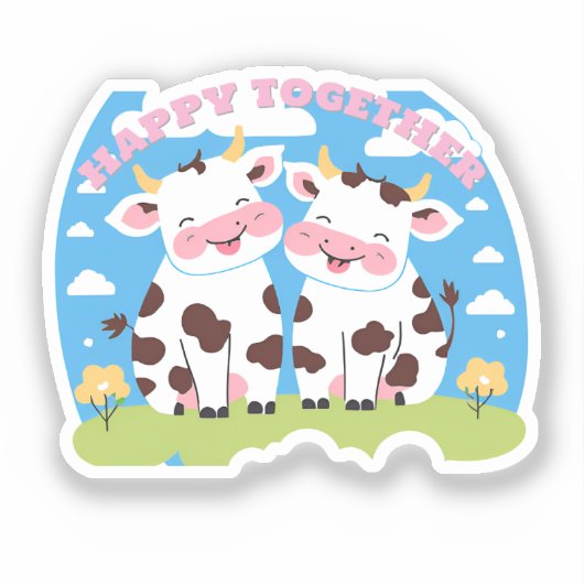 Sticker Vaches jolies (Recto)
