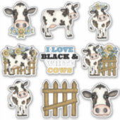 Sticker Vaches noires et blanches (Devant)