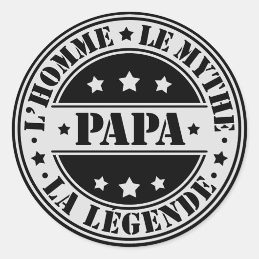 Sticker Vader - Papa, Man, Mythe, Legende (Voorkant)