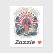 Sticker Vague de liberté 4 juillet (Feuille)