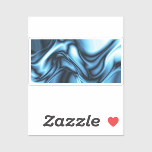 Sticker Vague de soie bleue (Feuille)