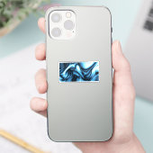 Sticker Vague de soie bleue (Téléphone)