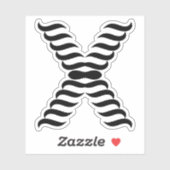 Sticker Vague lettre X monogramme (Feuille)