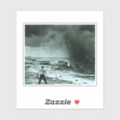 Sticker Vague Ouragan Vintage (Feuille)
