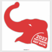 STICKER VAGUE ROUGE MOYENNE 2022 (Feuille)
