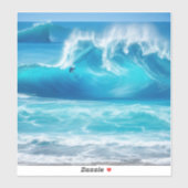 Sticker Vagues bleu marine (Feuille)