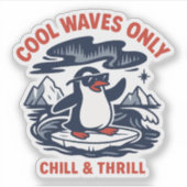 Sticker Vagues Cool Uniquement (Devant)
