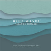 Sticker Vagues d'océan bleu moderne (Devant)