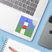 Sticker Vainqueur du concours de créativité d'été 2025 AIC (Ordinateur portable avec iPhone)