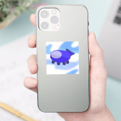 Sticker Vaisseau spatial Flying Blue (Téléphone)