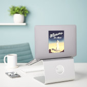 Sticker Vaisseau spatial pour Mars, voyage spatial de styl (Ordinateur portable sur le bureau)