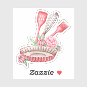 Sticker Vaisselle rose