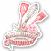 Sticker Vaisselle rose (Devant)