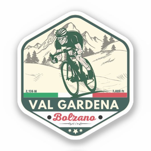 Sticker val gardena circuit vélo italien (Recto)