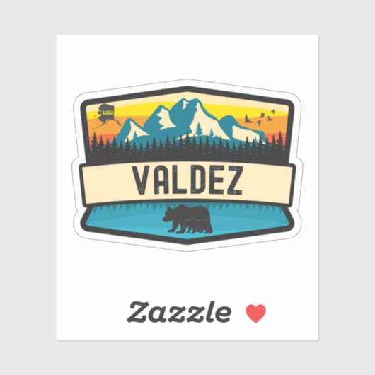 Sticker Valdez, Alaska (Feuille)