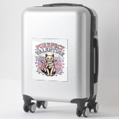 Sticker Valentin chat parfait Amour de la Saint-Valentin V (Sur valise)