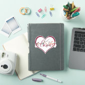 Sticker valentin flèche florale (Couverture iPad)