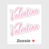 Sticker Valentina nom x2 (Feuille)