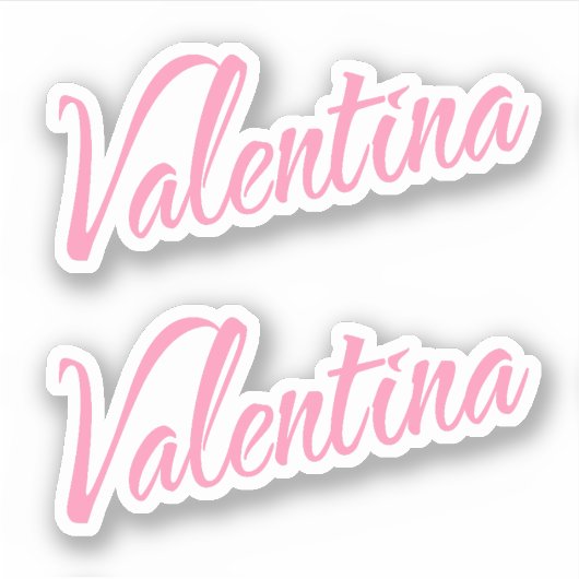 Sticker Valentina nom x2 (Devant)