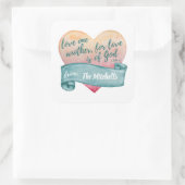 Sticker Valentine Aquarelle Christian Bible Verse (Sac)