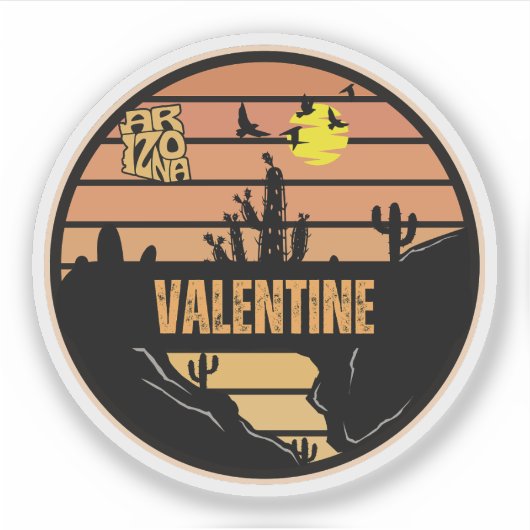 Sticker Valentine, Arizona (Devant)