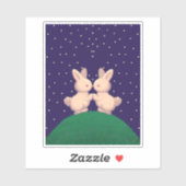 Sticker Valentine Bunnies (Feuille)