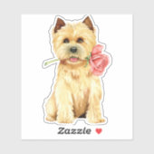 Sticker Valentine Cairn Terrier Vinyl (Feuille)