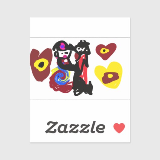 Sticker Valentine dream dance day (Feuille)