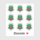 Sticker Valentine Frog amour (Feuille)