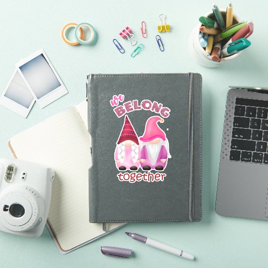 Sticker Valentine gnomes : nous appartenons ensemble (Couverture iPad)