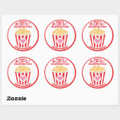 Sticker Valentine Popcorn, Popcorn Favoriser (Feuille)