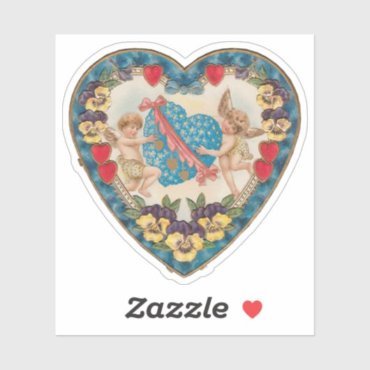 Sticker Valentine vintage (Feuille)