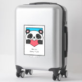 Sticker Valentines Day Card Friends Panda Heart (Sur valise)