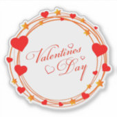 Sticker Valentine's Day Circle Design-25695 (Devant)