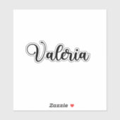 Sticker Valeria Nom - Calligraphie manuscrite (Feuille)