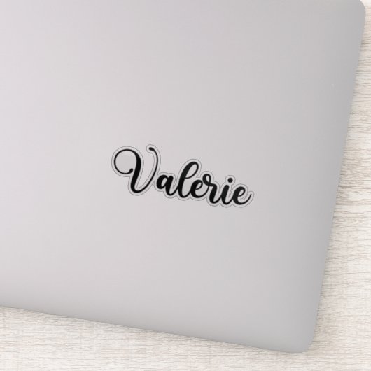 Sticker Valerie Nom - Calligraphie manuscrite (Détail)