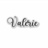 Sticker Valerie Nom - Calligraphie manuscrite (Devant)