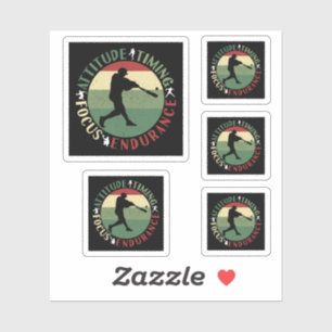 Sticker Valeurs de l'équipe de baseball motivationnel