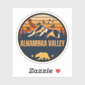 Sticker Vallée d'Alhambra, Californie (Feuille)