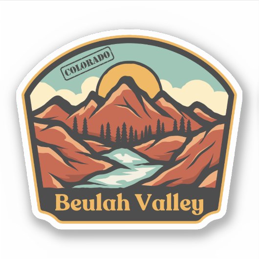 Sticker Vallée de Beulah, Colorado (Devant)