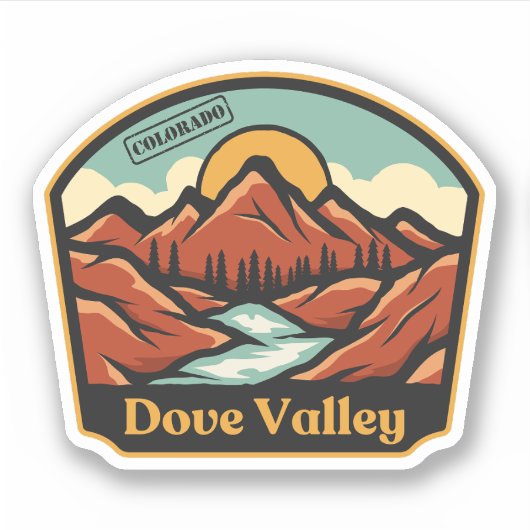 Sticker Vallée de Dove, Colorado (Devant)