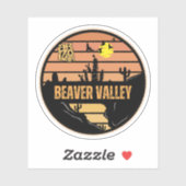 Sticker Vallée du Castor, Arizona (Feuille)
