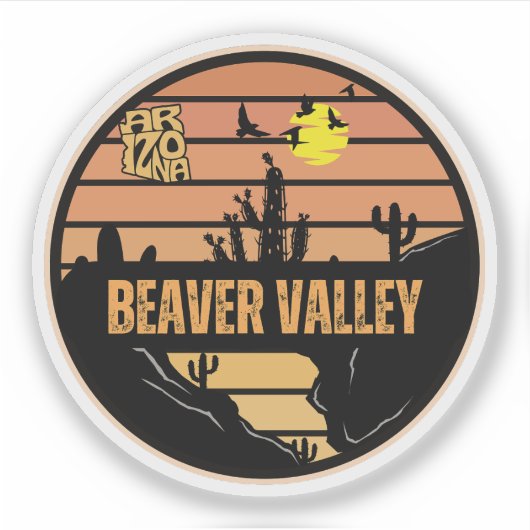 Sticker Vallée du Castor, Arizona (Devant)