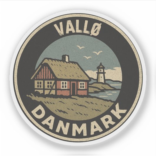 Sticker Vallø, Danemark Danmark (Devant)