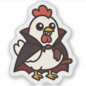 Sticker Vampire de poulet d'Halloween (Devant)