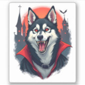 Sticker Vampire Husky Bite (Devant)