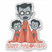 Sticker Vampire Papa et Vampire Enfants (Devant)