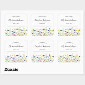 Sticker van Baby shower van de Wilde-bloemrand Bla (Vel)
