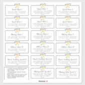 Sticker van bestemmingweddenschappen Gold-gastadre (Vel)