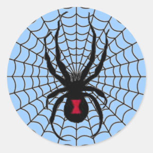 Sticker van Black Widow Spider